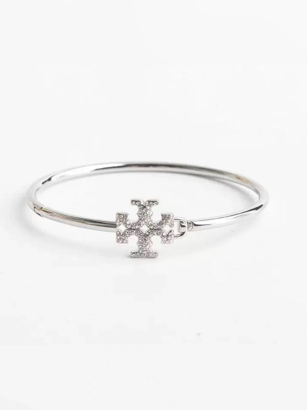 Tory Burch set of 3 /ELEANOR PAVÉ HINGED CUFF Silver/2 EMBRACE AMBITION BRACELET